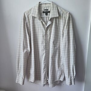 Pronto Uomo Men's Beige Plaid Shirt